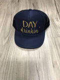 Day Drinkin' Trucker Hat Brunch River Lake Summer Trucker Hat Women's Trucker Hat Glitter Drinking Alcohol Party Hat