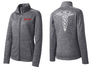 Caduceus Zip Up Nursing Jacket Embroidered Name Credentials Medical Symbol Jacket Nurses 56