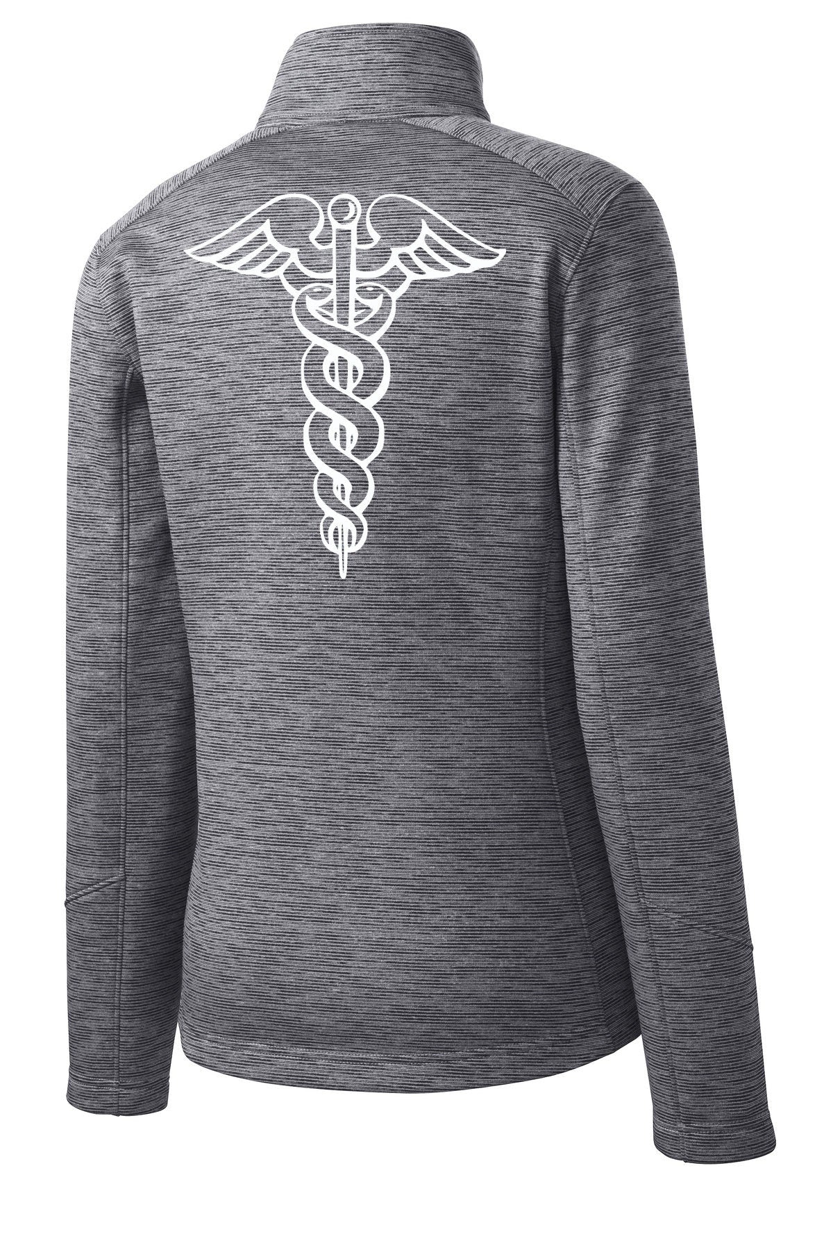 Caduceus Zip Up Nursing Jacket Embroidered Name Credentials