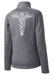 Caduceus Zip Up Nursing Jacket Embroidered Name Credentials Medical Symbol Jacket Nurses 56