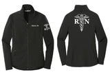 RN Nurse Jacket RN Caduceus Nursing Custom Embroidered Embroidery Dri Fit Jacket Women's  16