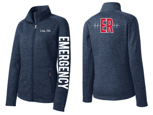 Emergency Nurse Jacket ER Rhythm Department Nursing Embroidered Custom Personalized ER Tech 09