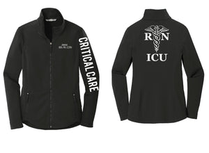 ICU Rn Nurse Jacket RN Caduceus Nursing Custom Embroidered Embroidery Dri Fit Women's 13