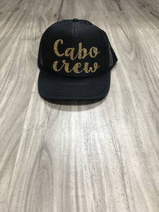 Cabo Crew Trucker Hat Champagne Trucker Hat Women's Trucker Hat Glitter Mexican Cruise Mexican Vacation Cabo Hats Cabo Truckers