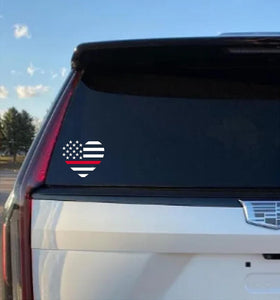 Thin Red Line Window Decal Sticker 5" Wide Vinyl