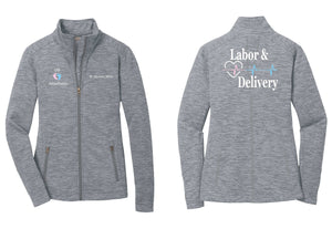 Labor and Delivery Jacket OB Anesthesia Print Embroidered Name Credentials Custom