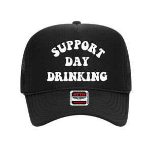 Support Day Drinking Trucker Hat Brunch River Lake Summer Women's Alcohol Party Vacation