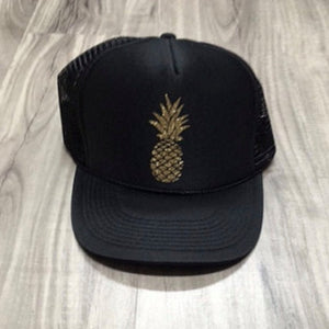 Pineapple Glitter Trucker Hat