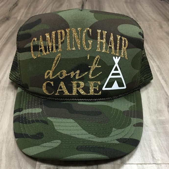 Camping Hair Don't Care Trucker Hat