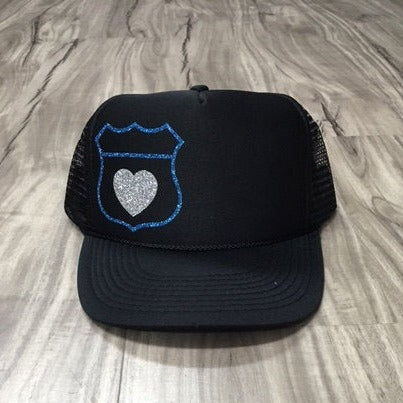 Police Badge Trucker Hat Police Wife Hat