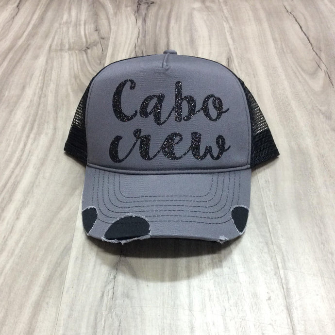 Cabo Crew Gray Distressed Trucker Hat