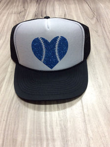 Baseball Heart Trucker Hat