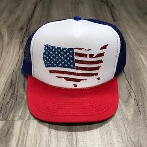 United States Glitter Trucker Hat