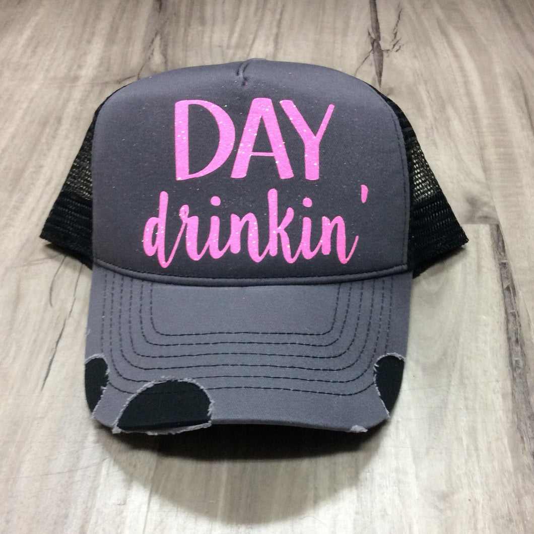 Day Drinkin' Distressed Trucker Hat