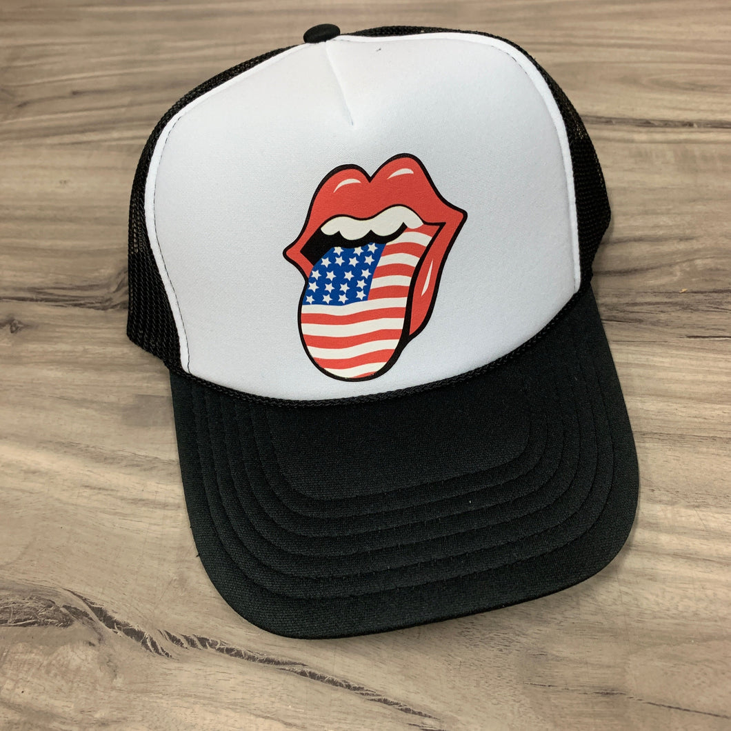 America Lips Trucker Hat